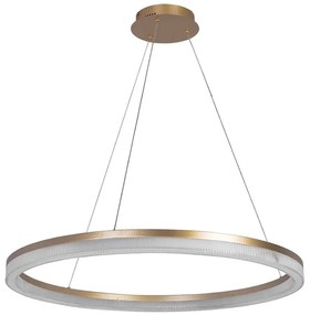Pendente Led Aluminio Dourado 45w 3000k Anelo