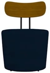 Poltrona Decorativa para Sala de Estar Redonda 53cm Le Moon Z32 Veludo