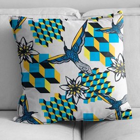 Capa para Almofada Tecido Estampado Beija Flor D23 42x42 cm - D'Rossi