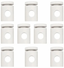 Kit-10 Desviador de Cabo Para Lustres e Pendentes e Luminária MD-6005/10 Branco