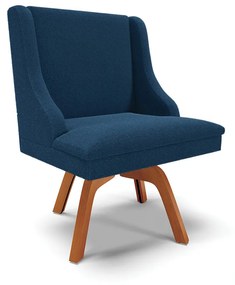 Cadeira Sala de Jantar Giratória MM35 Liz Bouclê D03 - D'Rossi - Azul