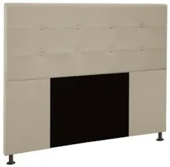 Cabeceira Cama Box Casal King 193cm Safira Sintético Bege Z51 - Mpozen