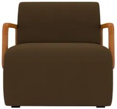 Poltrona Decorativa Orgânica para Sala Kit 2 Belarus Z08 Veludo Marrom