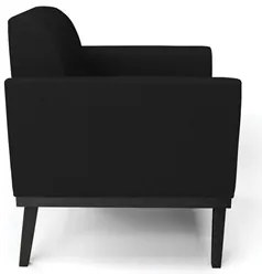 Poltrona Base Madeira Preto Kit 2 Maressa Linho Preto - Ibiza