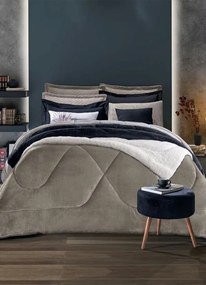 Edredom Taupe Queen Slim 1 Peça