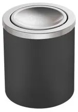 Lixeira Tramontina Útil Basculante em Aço Inox com Acabamento Scotch Brite e Corpo em Polipropileno Preto 5 L