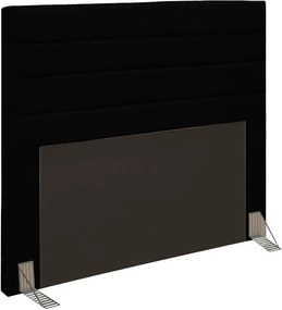 Cabeceira Casal Cama Box 140cm  para Quarto Rubi Suede M11 - D'Rossi - Preto