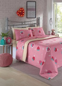 Jogo de Cama Morangos Casal 4 Peças