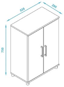Balcão Multiuso 2 Portas Área De Serviço Bs 05 - Branco