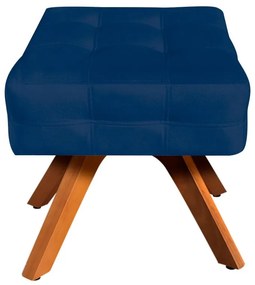 Puff Banqueta Decorativo Giratório MM30 Elisa Suede D03 - D'Rossi - Azul Marinho