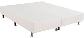 Base de Cama Box Light White Baixa Queen 158 cm (LARG) - 42684 Sun House