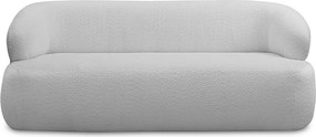 Poltrona Namoradeira 150cm Decorativa Charlote Sala de Estar Pés em Madeira Bouclê Cinza G88 - Gran Belo