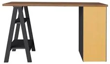 Escrivaninha Cavalete 5 Gavetas Mobile Spirit Preto/Nogal - Artany