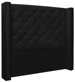 Cabeceira Decorativa King Size 2,19M Loewe PU Preto G63 - Gran Belo