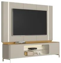 Painel TV 75 Pol e Rack 239cm com LED Martan Tauari/Off Flex L06 - Mpo
