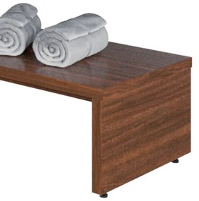 Conjunto de Banheiro Painel com Espelho e Gabinete Safira Imbuia/Atenna/Cobre - Vizzato - Branco