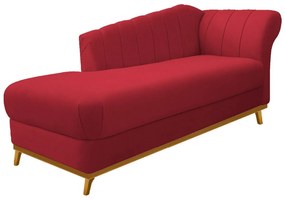 Recamier Vanessa 160cm Lado Esquerdo Suede Vermelho - ADJ Decor
