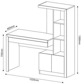 Mesa Conjunto para Escritório Home Office ME4143 MDP Nogal G69 - Gran Belo