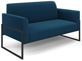 Sofá 2 Lugares Namoradeira Industrial Alta Preto Marisa Bouclê D03 - D'Rossi - Azul