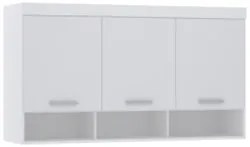 Armário Aéreo Ponte Modulado 145cm Taiga Branco L01 - Mpozenato
