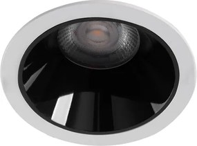 Plafon Led De Embutir Preto Branco 18W 24 2700K Mira