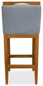 Banqueta Decorativa Elis Veludo Cinza