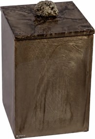 Lixeira Quadrada Naturalle 5,5L Pirita  Champagne