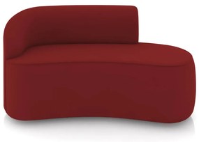 Sofá 2 Lugares Orgânico 140 cm Morgan Veludo Marsala D03 - D'Rossi