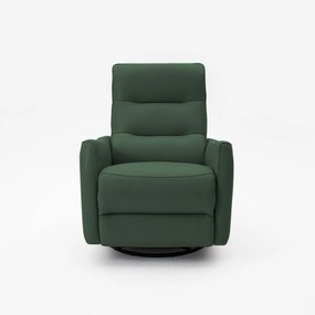 Poltrona do Papai Reclinável Elétrica Sala de Estar Plaza USB e USB-C Gira Balança Couro Verde G40 - Gran Belo