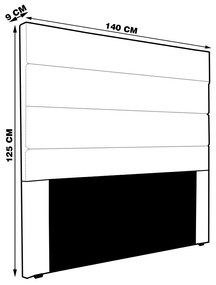 Cabeceira Decorativa 1,40M Guess Linho Natural G63 - Gran Belo