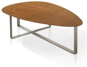 Mesa de Centro Amun Madeira de Manejo Base Aço Carbono