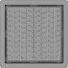 Ralo Neo Hidden Tramontina em PVC 15 x 15 cm