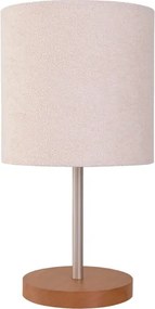 Abajur Slim Cilíndrico Pequeno Bouclé 38xø20cm