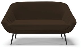 Kit 01 Namoradeira 02 Lugares e 01 Poltrona Giovana Suede Pés Palito de Ferro - D'Rossi - Marrom