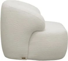Poltrona Decorativa Fixa Orgânica Donk L08 Boucle Branco     - Mpozena