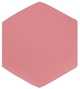 Puff Aramado Hexágono Decorativo Industrial Cobre com Suede D03 - D'Rossi - Rose