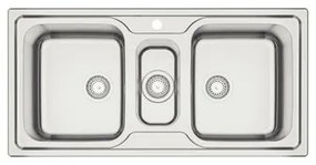 Cuba de Sobrepor Tramontina Marea Deep 2.5C 34 Aço Inox Acetinado 100 x 50 cm Furo para Torneira