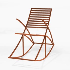 Cadeira de Balanço Garden Estrutura em Aço Metalon Bronze