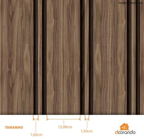 Papel De Parede Ripado Largo Pinus Escuro 3 Metros