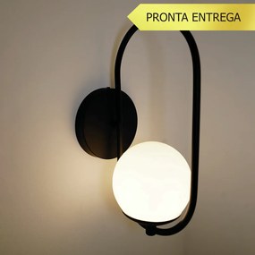Arandela Elo 12X16X35Cm Aluminio E Globo 01Xg9 - Qimporta Ar2302 (CHAMPANHE)