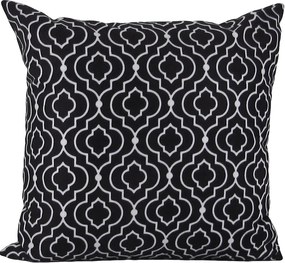 Capa almofada LYON Veludo Arabesco Preto 43x43cm