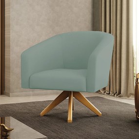 Poltrona Decorativa Giratória MA30 Stella Cotelê Int/Veludo D03 - D'Rossi - Menta
