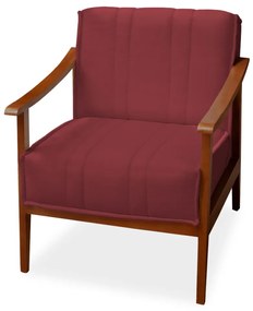 Poltrona Decorativa Vincenzza Veludo Bordo