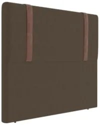 Cabeceira Cama Box King 193cm Estofada Glory Saturno Marrom Z04 - Mpoz