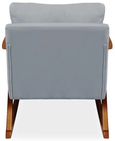 Poltrona Mona Amber Balanço Veludo Cinza
