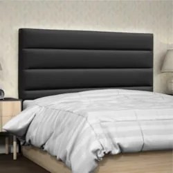 Cabeceira Casal Queen 160cm Greta Sintético Preto Z51 - Mpozenato
