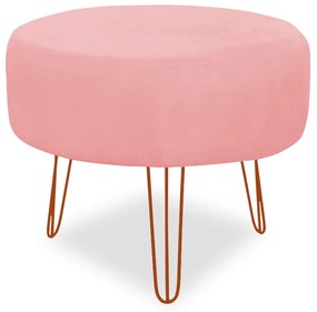 Puff Chloe Pés Hairpin Legs Bronze Suede Rose
