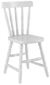 Cadeira Piratini Colonial em Madeira Maçica Branca Cadeira Piratini em Madeira Maçica Branca