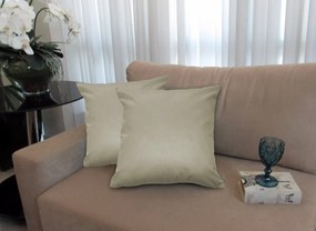 Almofada Decorativa 40x40 Tecido Suede Bege