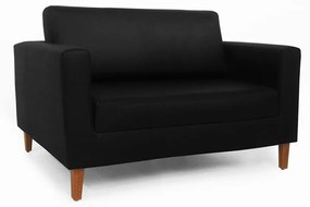 Conjunto Namoradeira + Poltrona Gabriela Suede Preto